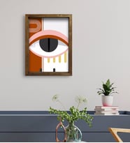 BK Gift Otel Odası Konseptli Doğal Masif Ahşap Çerçeveli Tablo 45x65cm-66