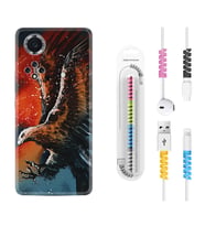 Huawei Nova Y70 Y90 Nova 9 SE  Kılıf Kablo Koruma Spiral Silikon Kartal Uçarken 1718