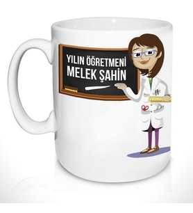 Kişiye Özel Bayan Öğretmene Özel Mesajlı Kupa Bardak