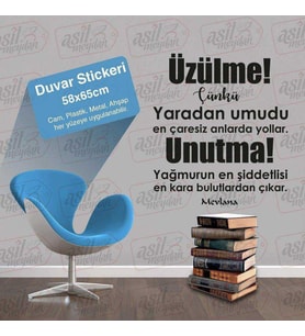 Mevlana Sözleri - Tasavvuf - Motto Duvar Sticker, Etiket, Duvar Yazıları, Sözler