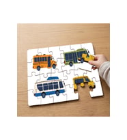 Nesne Kavramı Arabalar Tasarımlı 24 Parça Ahşap Çocuk Puzzle MPK0256