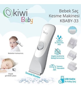 KİWİ BABY BEBEK ŞARJLI SAÇ KESME TRAŞ MAKİNESİ
