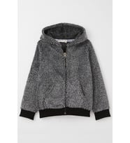 Breeze Erkek Bebek Peluş Hırka Kapüşonlu Fermuarlı 9 Ay-3 Yaş, Siyah