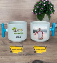 Orman Muhafaza Memuru Kupa Bardak Fotoğraflı T Mavi Kulplu Orman Muhafaza Memuruna Hediye