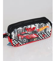Cg Kids Hot Wheels Kalem Kutusu Çift Fermuar Gözlü Önü Parlak Süper Kalite