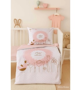 Yenidoğan Kız Bebek Nevresim Takımı %100 Pamuklu  Baby Shower