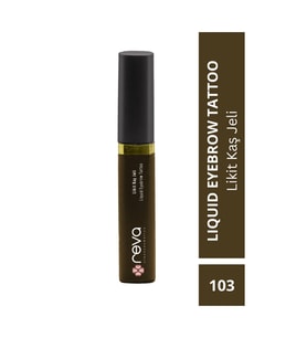 Yoğun Kahve Likit Kaş Maskarası & Liquid Eyebrow Tattoo 5ml No:103 - Vegan & Temiz Içerikli