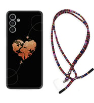 Samsung A23 A31 A32 A50 A51 A52 A53 A70 Kılıf Boyun Asklı Rasta Silikon Plane Heart 1721