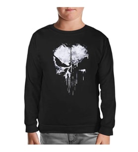 Punisher - Logo Punch Siyah Çocuk Sweatshirt