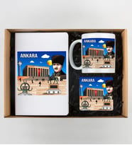 Ankara Tasarımlı Defter,Kupa Ve Bardak Altlığı Seti
