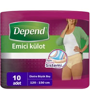 Depend Emici Külot Hasta Bezi XL - Extra Büyük Kadın (10 Adet) Tekli Pk