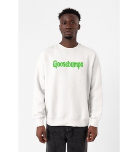 Goosebumps Lettern Beyaz Erkek 2ip Sweatshirt