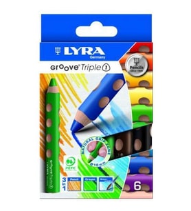 Lyra Groove Triple One 3 in 1 Boya Kalemi 6 Renk 