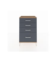 Hyperion Komodin 4 Çekmeceli 60x44x96 Çam-Antrasit