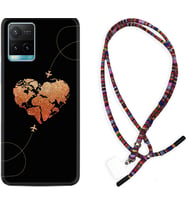 Vivo Y11S Y21S Y20 Y20S Y70 Kılıf Boyun Asklı Rasta Silikon Plane Heart 1721