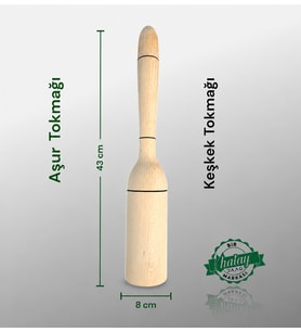 Ekonomi Dünyası Yöresel Doğal Ahşap Aşur Buğday Döğme Keşkek Tokmağı