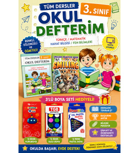 3.Sınıf Okul Defterim + Smiling Practice Book (Boya Seti Hediyeli)