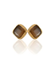 Kadir Jewellery 22 Ayar Altın Kaplama Kadın Minimal Küpe -El İşçiliği Ve Hipoalerjenik Küpe