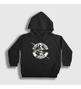 Presmono Unisex Çocuk Siyah Hammer Black Label Society Kapüşonlu Sweatshirt 17041tt