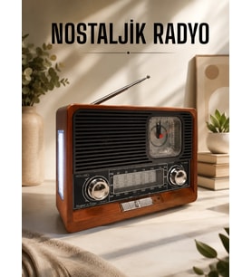 Nostaljik Radyo USB,AUX Ve SD Kart Girişli Bluetooth Bağlantılı