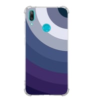 PrintiFy Huawei Y7 2019 Uyumlu Köşe Korumalı Renk Cümbüşü E Tasarımlı Şeffaf Silikon Kılıf