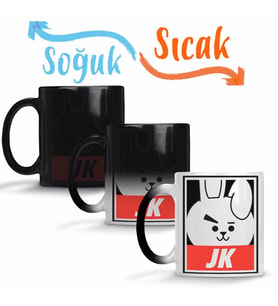 Bt21 JK Bts Sihirli Kupa Bardak Porselen