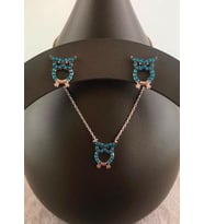 BAYKUŞ ZİRKON TAŞLI 925 AYAR GÜMÜŞ SET