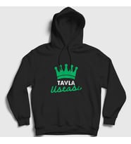 Presmono Unisex Beyaz Backgammon Master Tavla Ustası Oyun V2 Kapüşonlu Sweatshirt 417380tt (Siyah)
