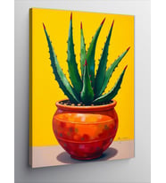 Kanvas Tablo Saksıda Aloe Vera