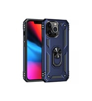 Newface Apple iPhone 14 Pro Kılıf Sofya Yüzüklü Silikon Kapak - Lacivert