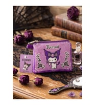 Kuromi & Hello Kitty Lisanslı Deri Para Çantası Cüzdan 10,5x8,5 cm