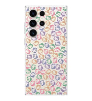 Samsung Galaxy S23 Ultra  Kamera korumalı Kapak Hello Kitty Tasarımlı  Şeffaf Kılıf