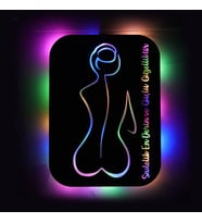 Lucenda Led Işıklı Kişiselleştirilebilir Kadın Temalı Tablo Emery Dekoratif Gece Lambası (Çok Renkli)