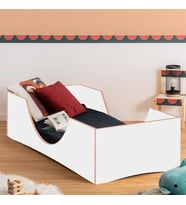 Montessori Yatak Bebek ve Çocuk Karyola Rustik (Beyaz)