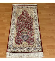 Desenli İpek 60 x 120 Desenli Bordo Seccade