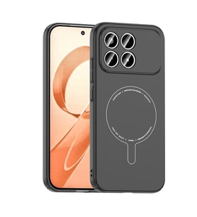 Lexroo Xiaomi Poco F8 Pro Kılıf M-Safe Şarj Özellikli Kamera Korumalı Elio Sert PC Kılıf - Siyah
