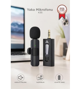Torima Mini Yaka Mikrofonu Aux Girişli Taşınabilir Mikrofon K35