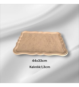 Ahşap boyanabilir büyük boy dikdörtgen tepsi-sunumluk
