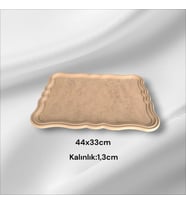 Ahşap boyanabilir büyük boy dikdörtgen tepsi-sunumluk