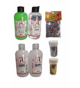 Slime Slaym Yapma Seti 250ml* 4 adet + Toz Sim 2 Adet + Köpük