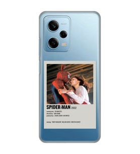 Redmi Note 12 Pro 5G Uyumlu Spider Man Minimalist Poster Desenli Şeffaf Telefon Kılıfı