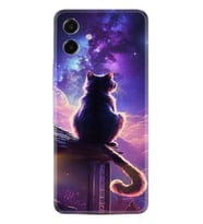 Samsung Galaxy A07 (SM-A075F) Kılıf Boutique Baskılı Resimli Damdaki Kedi Pcode -091