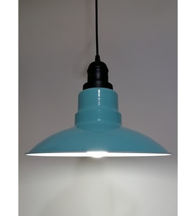 RİOLİGHT 1RETRO,RUSTİK,MODERN TURKUAZ İÇİ BEYAZ MUTFAK,ODA,CAFE İÇİN METAL SARKIT AVİZE ÇAP:30CM