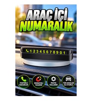 Fosforlu Araç İçi Park Numaratörü Mıknatıslı Oto Cam Kartı