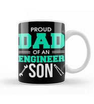 Proud Dad Of An Engineer Son Engineering Father Kupa Bardak Porselen