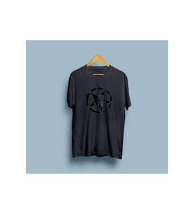Oversize Yıldız Punisher Tasarım Unisex T-shirt