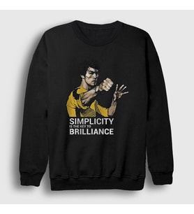 Presmono Unisex Siyah Brilliance Bruce Lee Sweatshirt 256668tt