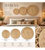 Zevruna 3’lü Duvar Tabağı Seti