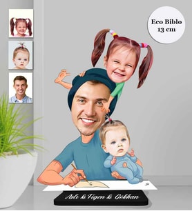 Kişiye Özel Aile Ahşap Eco Biblo -6