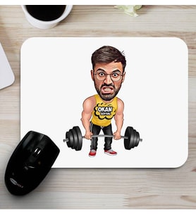 Halterciye Hediye Karikatürlü Mouse Pad